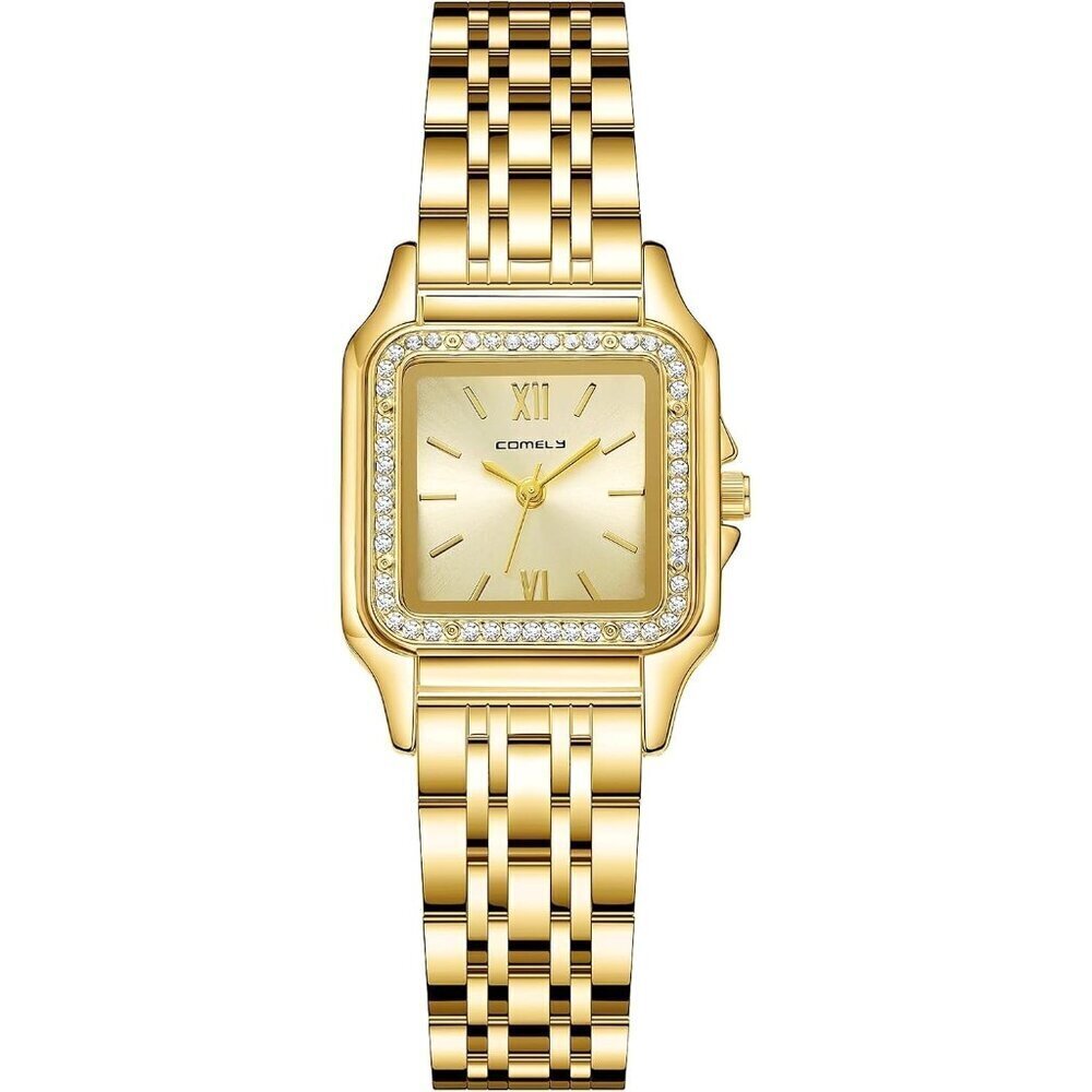 ⚡Ladies Watches for Women Square Luxury Stainless Steel Small Wrist Watch